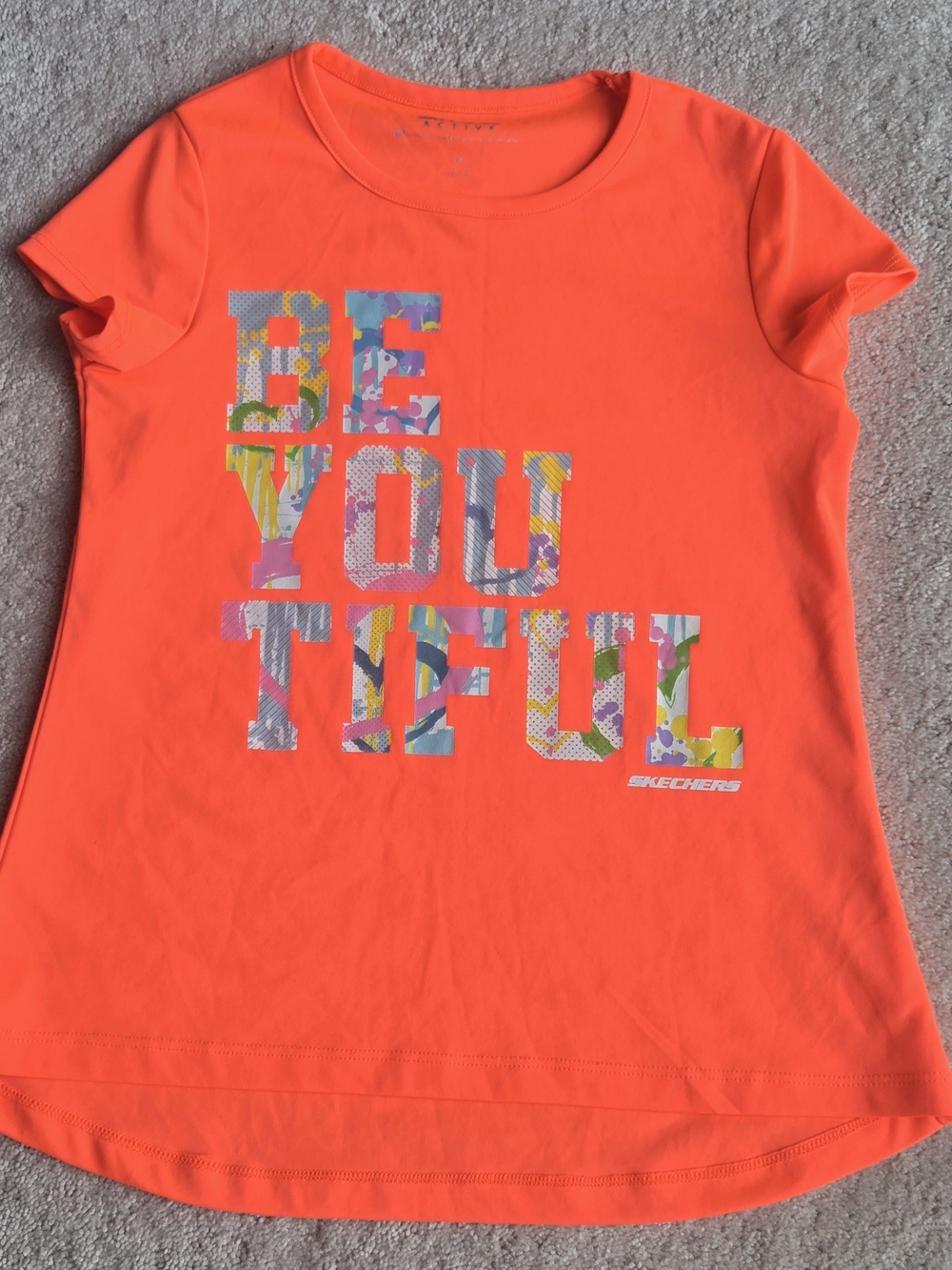 Skechers Girls' Orange 'BeYOUtiful' Graphic Tee